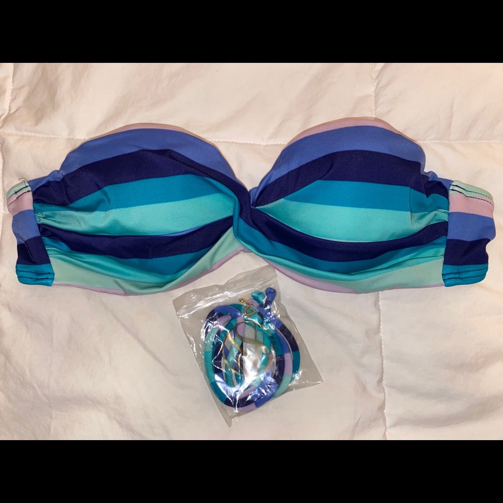 VS Striped Push-Up Bikini Top